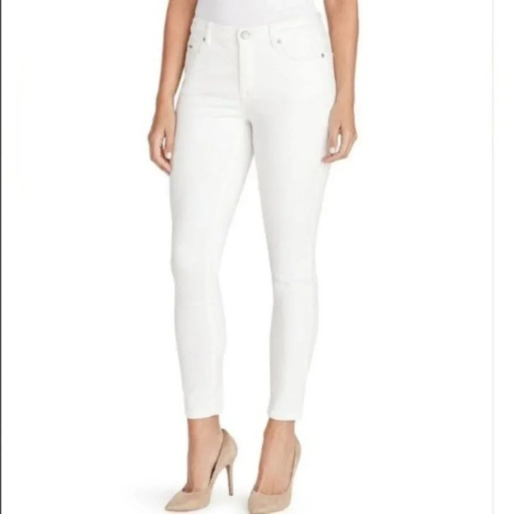 NINE WEST Women's Gramercy Skinny Ankle Length Jean White Size 6 - Picture 1 of 8